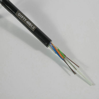 PE Optische Kabel van de Jasje liep de Openluchtvezel 2 tot 288 Kernen GYFTY 1KM vast